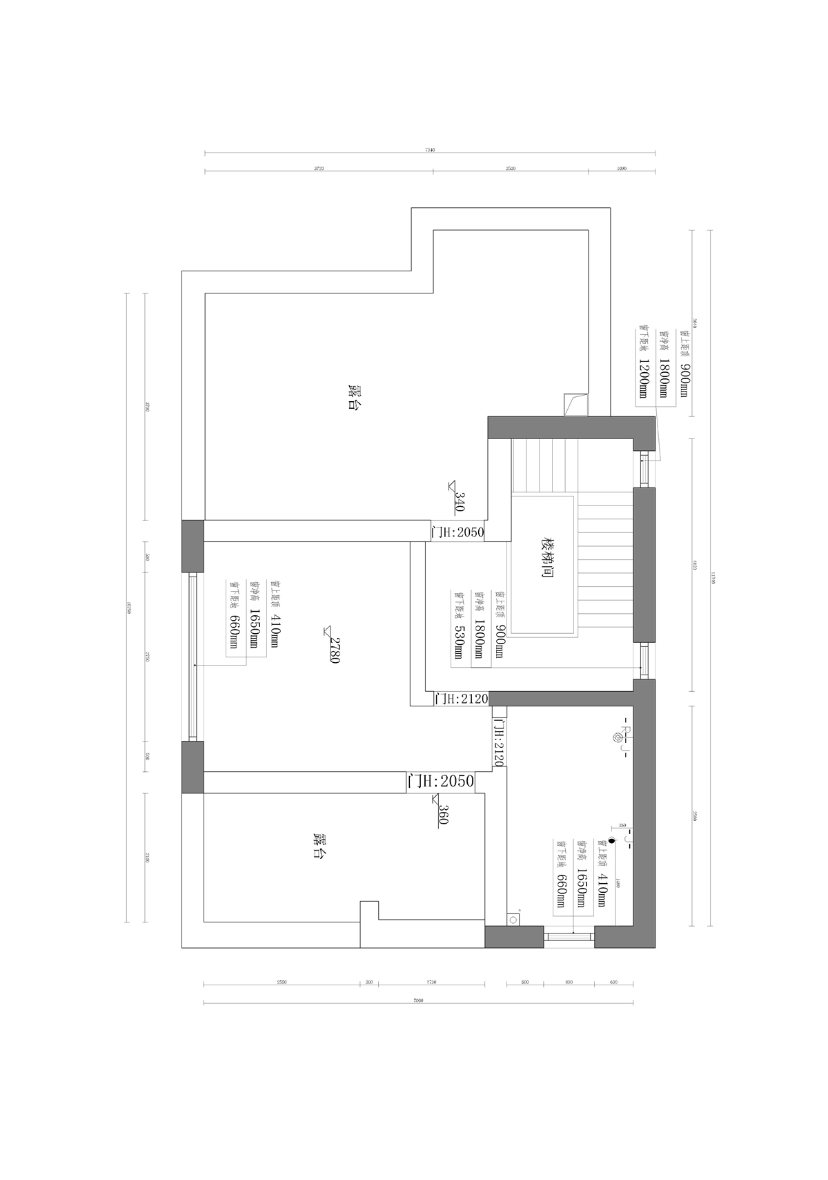 天山國賓一號院 158㎡總結構圖 二樓